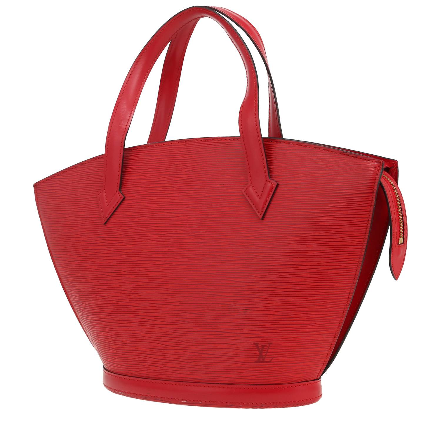 Sac à main Louis Vuitton Saint Jacques en cuir épi rouge