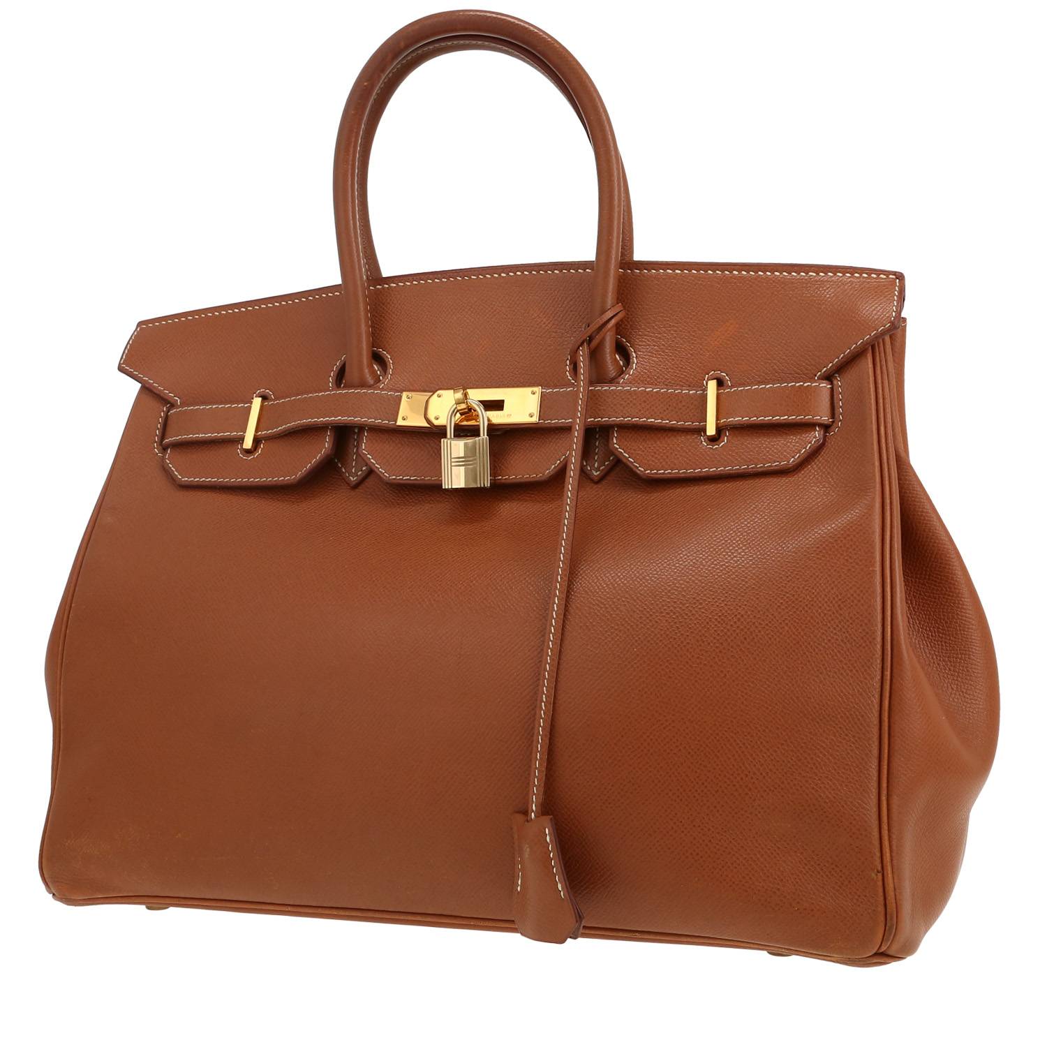 Sac à main Hermès Birkin 35 cm en cuir Courchevel gold – occasion