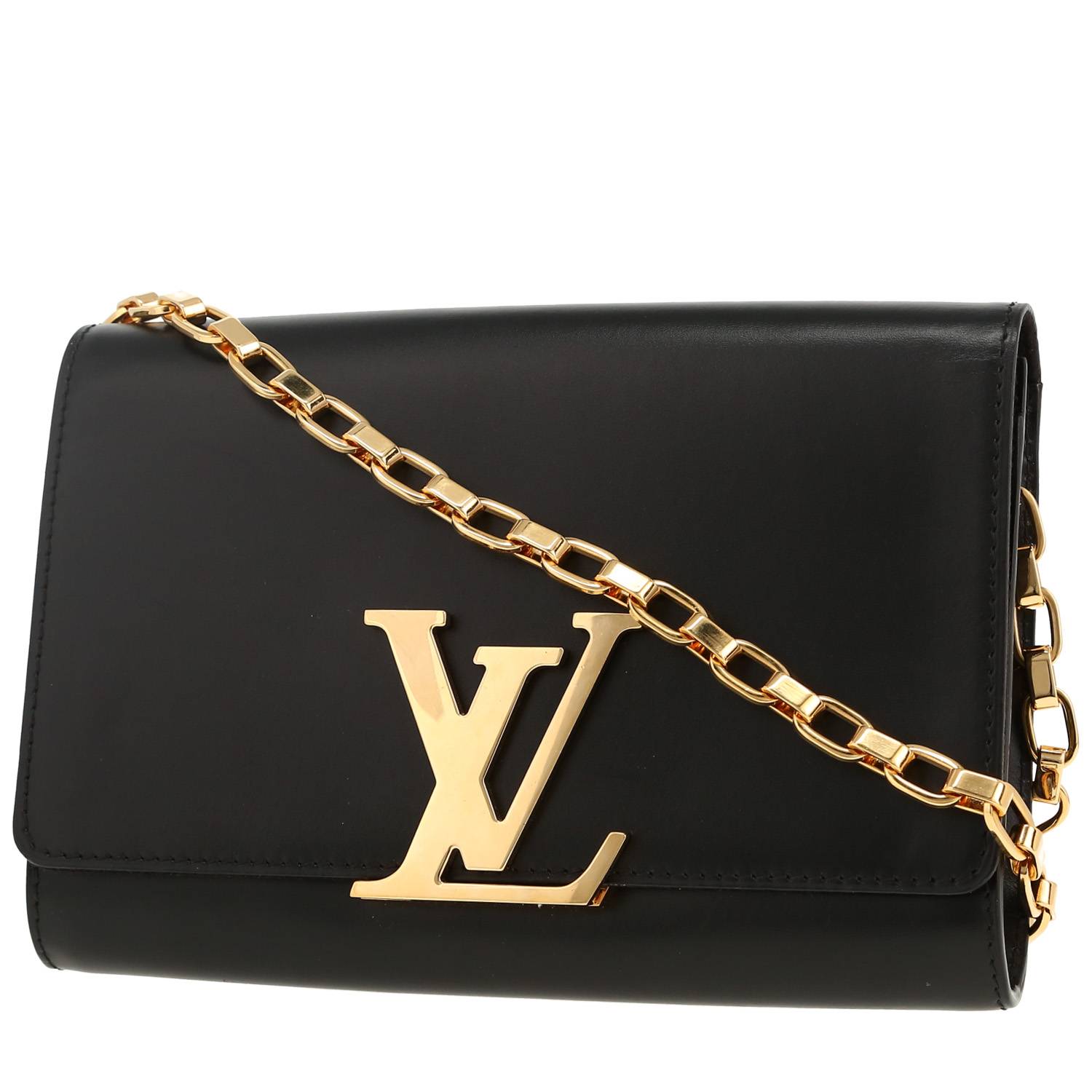 Sac à main Louis Vuitton Louise en cuir noir
