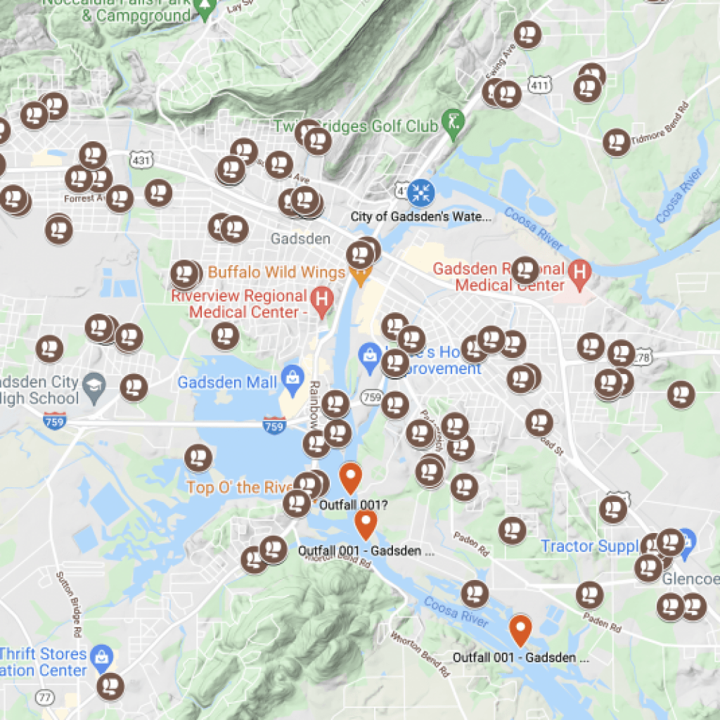 Groups threaten to sue Gadsden over sewage overflows in the Coosa River watershed Groups threaten to sue Gadsden over sewage overflows in the Coosa River watershed