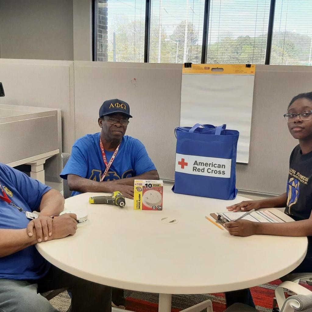 North Alabama service fraternity volunteers install smoke alarms with Red Cross North Alabama service fraternity volunteers install smoke alarms with Red Cross