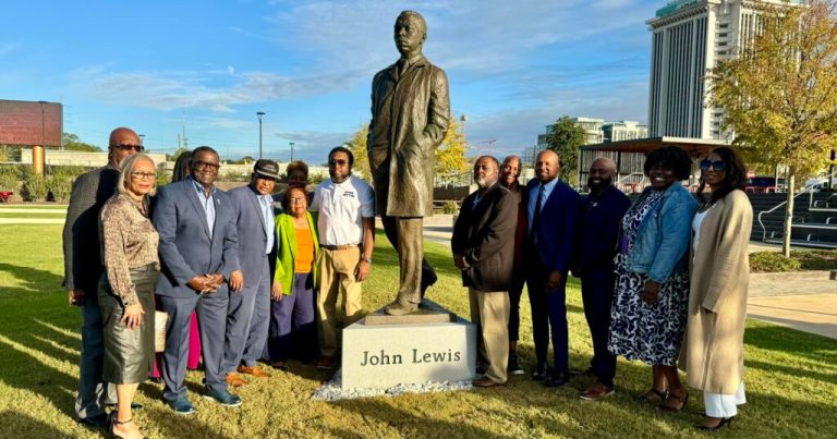 New John Lewis statue unveiled at EJI’s Legacy Plaza in Montgomery New John Lewis statue unveiled at EJI’s Legacy Plaza in Montgomery