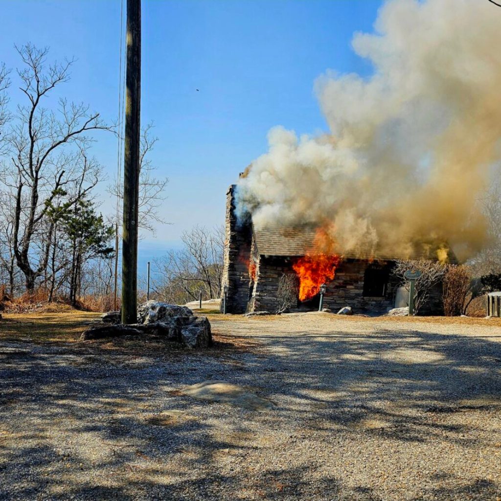 Bluff Side cabin destroyed by fire at Cheaha State Park Bluff Side cabin destroyed by fire at Cheaha State Park