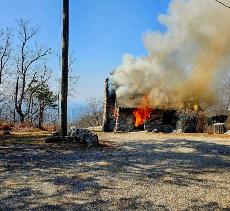 Bluff Side cabin destroyed by fire at Cheaha State Park Bluff Side cabin destroyed by fire at Cheaha State Park