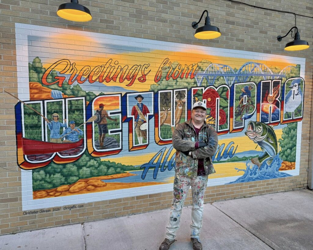 New ‘postcard-style’ mural unveiled in downtown Wetumpka