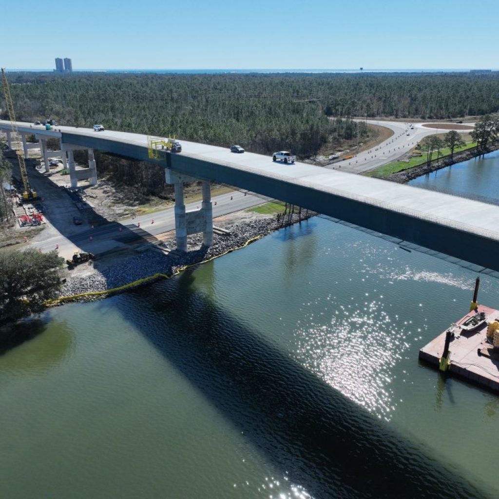 New Intracoastal Waterway Bridge in Baldwin County nearing completion, Beach Express traffic detoured New Intracoastal Waterway Bridge in Baldwin County nearing completion, Beach Express traffic detoured