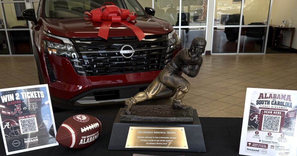 Heisman Trophy on display in Tuscaloosa (Sep. 24-28) Heisman Trophy on display in Tuscaloosa (Sep. 24-28)