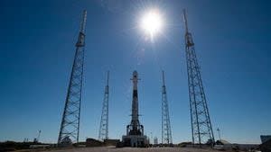 SpaceX prepares for Falcon 9 rocket launch from Florida’s Space Coast today. SpaceX prepares for Falcon 9 rocket launch from Florida’s Space Coast today.