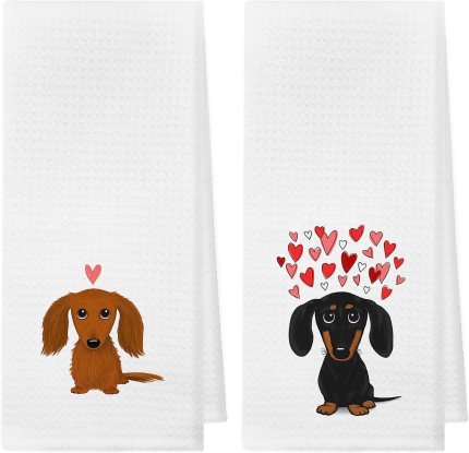 Black and Tan Dachshund Kitchen Towels Black and Tan Dachshund Kitchen Towels
