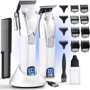 Fagaci Professional Hair Clippers for Men Set Turbo Power with Precise Cutting, Barber Clippers for Hair Cutting, Cordless Hair Clippers and Trimmers Set, Maquina de Cortar Cabello, Haircut Barber Kit Fagaci Professional Hair Clippers for Men Set Turbo Power with Precise Cutting, Barber Clippers for Hair Cutting, Cordless Hair Clippers and Trimmers Set, Maquina de Cortar Cabello, Haircut Barber Kit