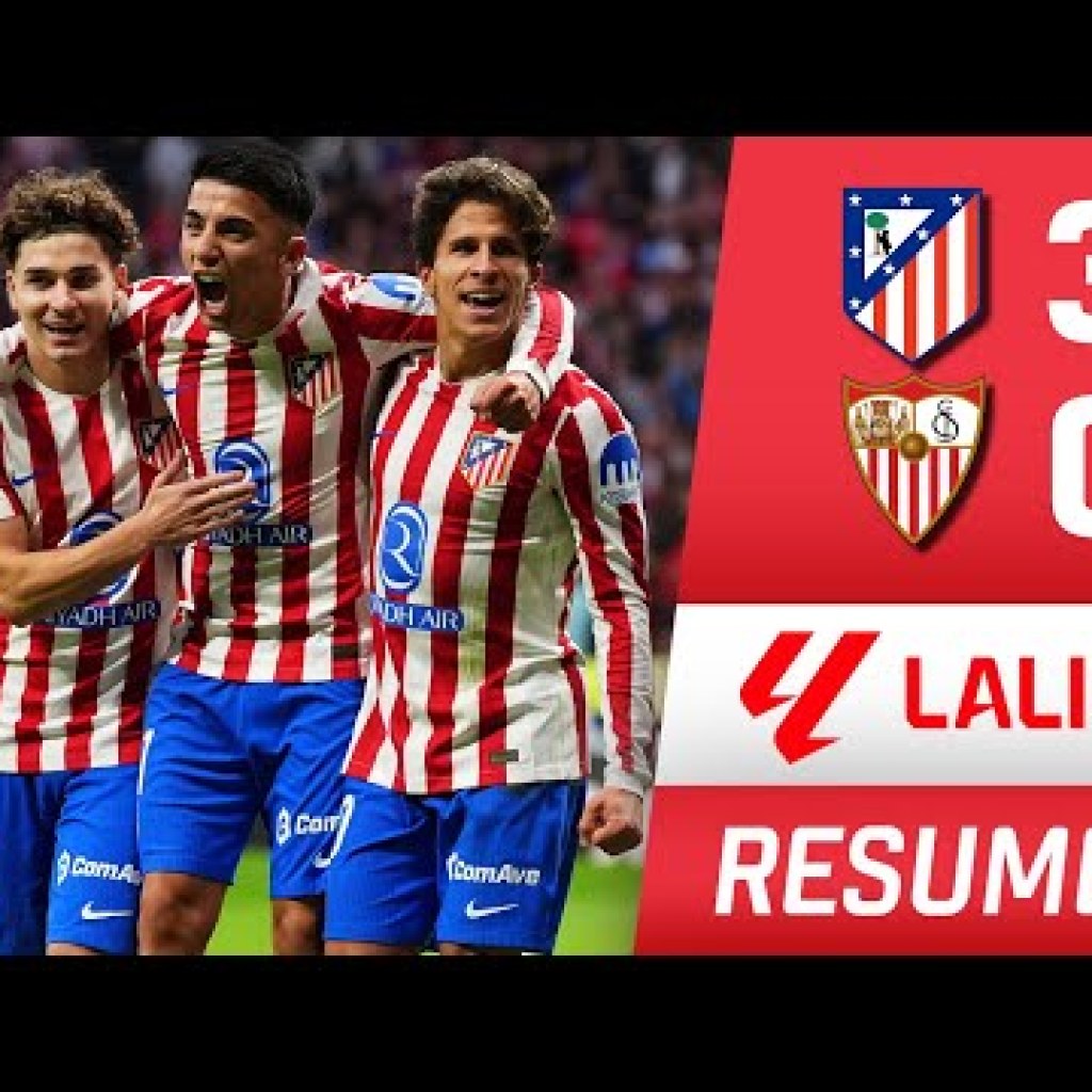Con goles de Julián Álvarez y Thiago Almada: Atlético de Madrid goleó al Sevilla Con goles de Julián Álvarez y Thiago Almada: Atlético de Madrid goleó al Sevilla