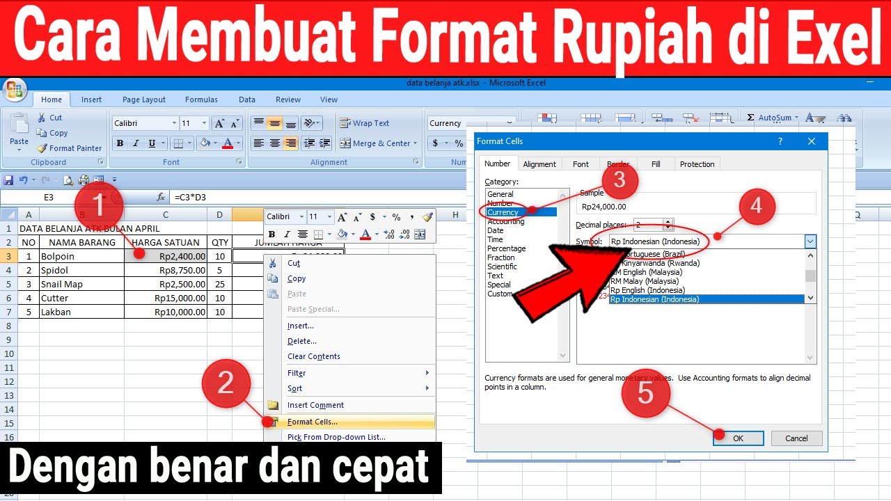 Cara Menulis Rupiah di Excel: Panduan Praktis Cara Menulis Rupiah di Excel: Panduan Praktis