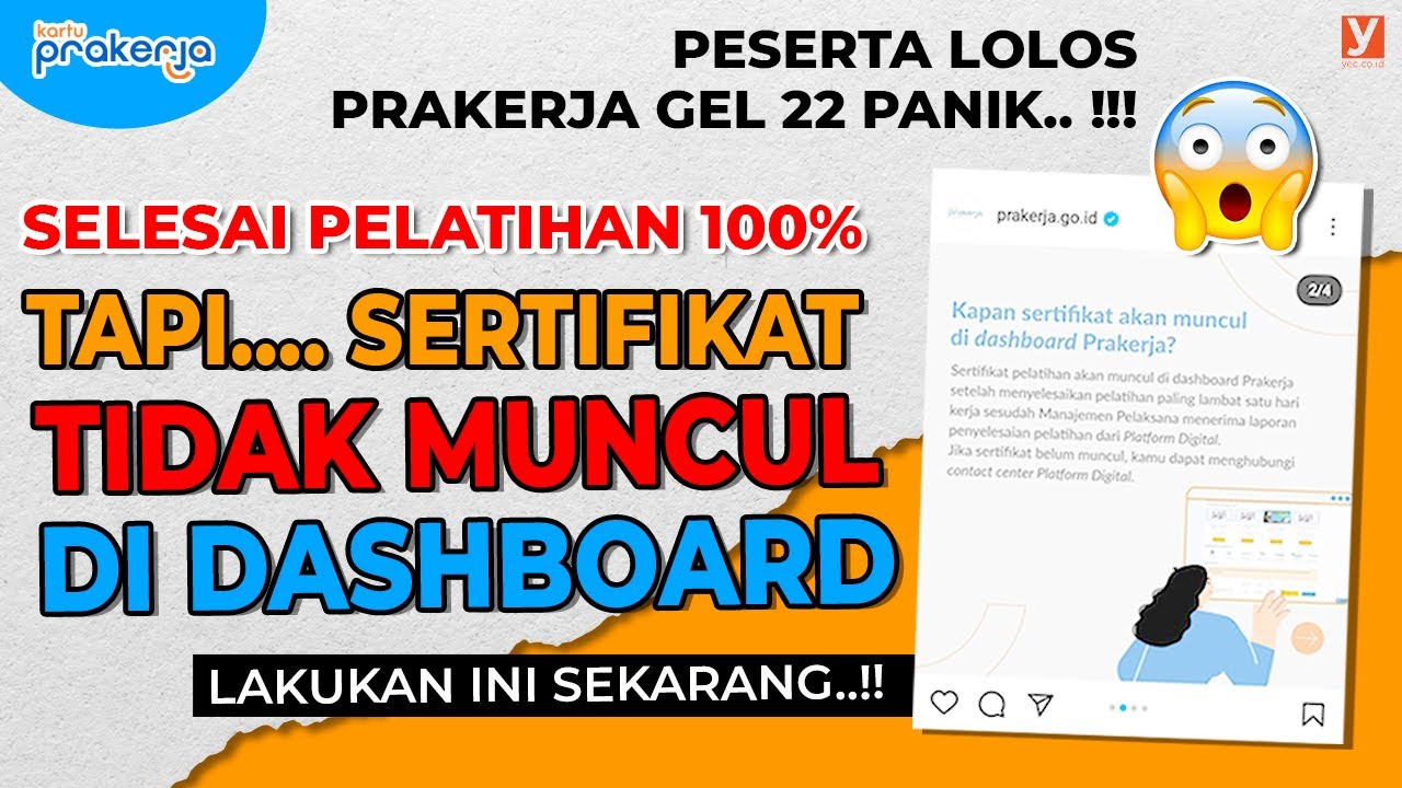 Sudah Dapat Sertifikat Prakerja, Kok Tidak Muncul di Dashboard? Sudah Dapat Sertifikat Prakerja, Kok Tidak Muncul di Dashboard?