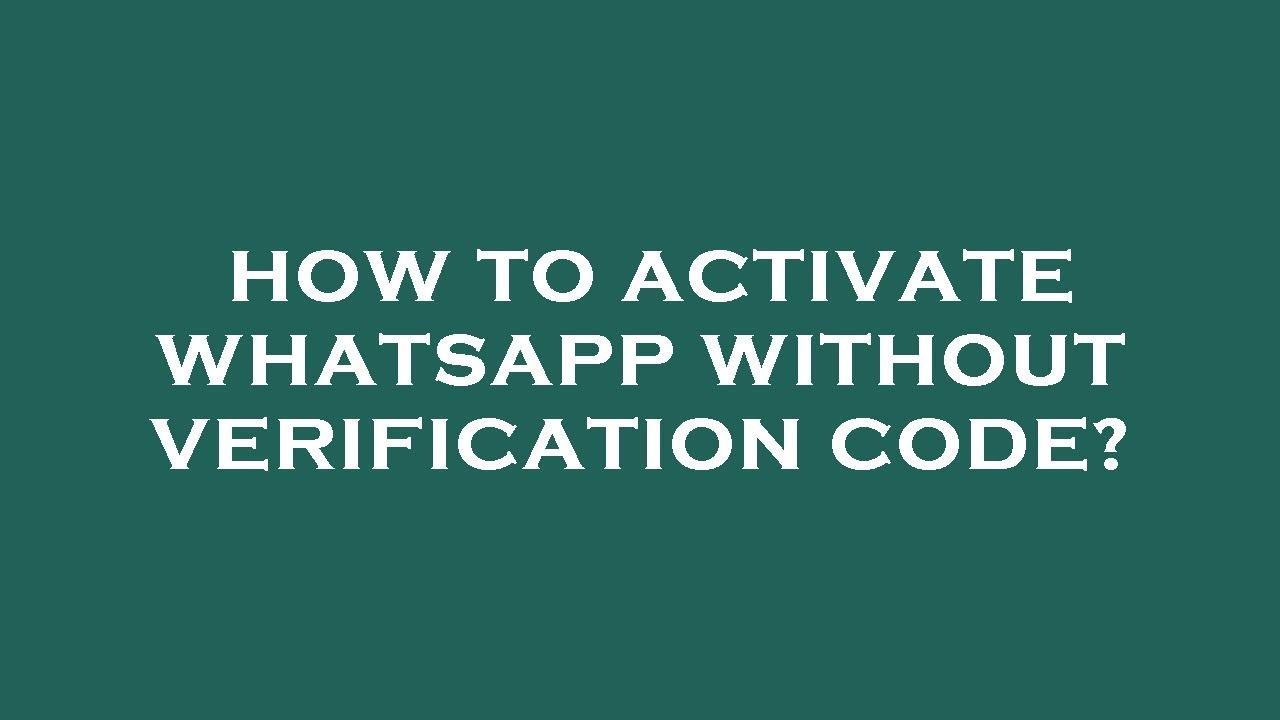 Daftar WhatsApp Tanpa Verifikasi: Panduan Lengkap Daftar WhatsApp Tanpa Verifikasi: Panduan Lengkap