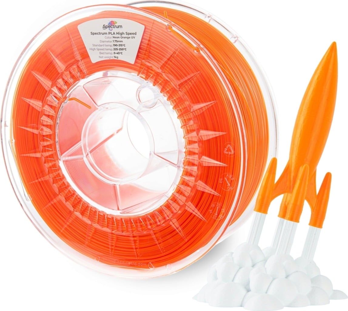 Spectrum – High Speed PLA Neon Orange UV – 1,75 mm – 1 kg