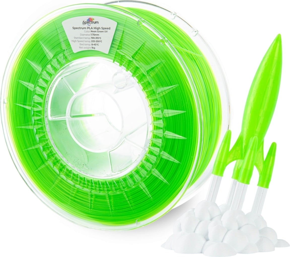 Spectrum – High Speed PLA Neon Green UV – 1,75 mm – 1 kg