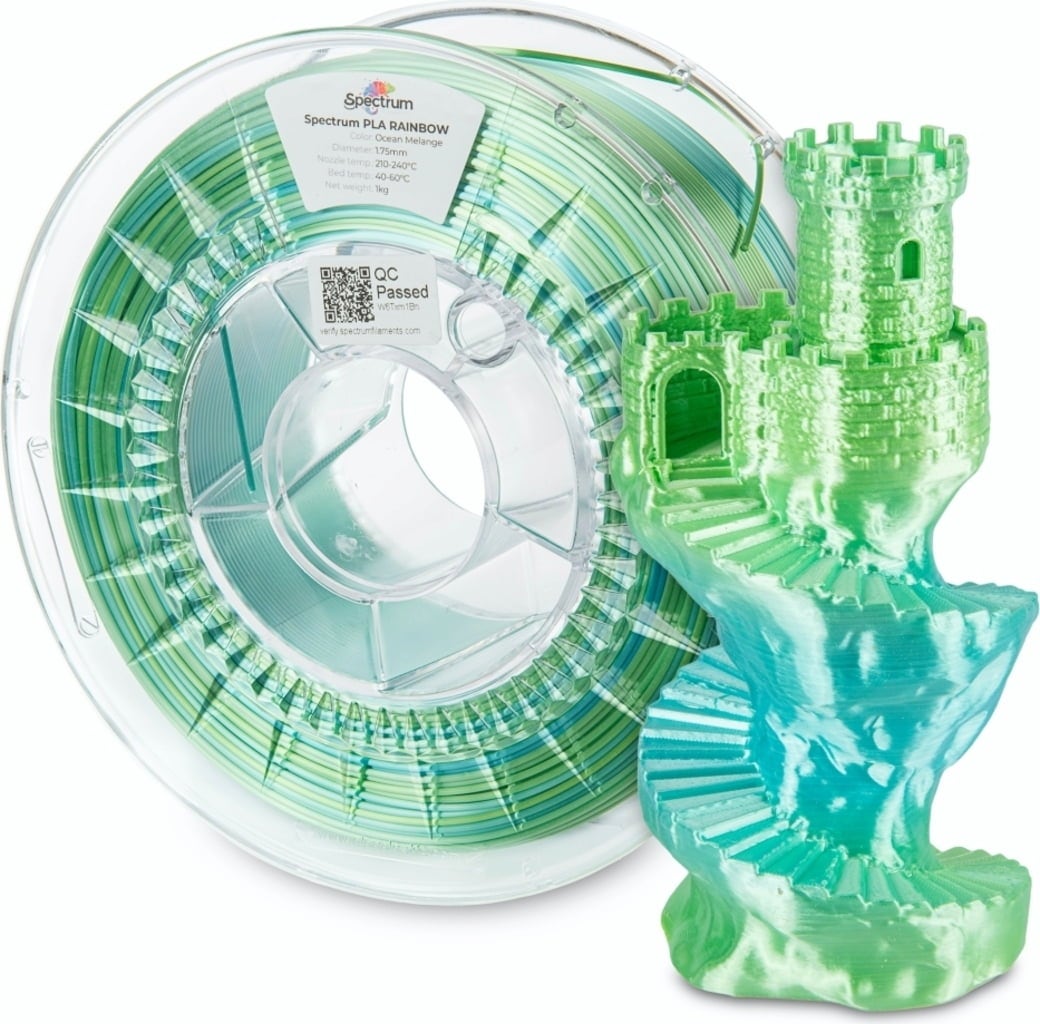 Spectrum – PLA Silk Rainbow Ocean Melange – 1,75 mm – 1 kg