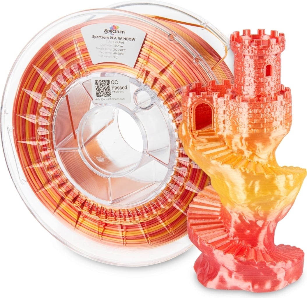 Spectrum – PLA Silk Rainbow Fire Red – 1,75 mm – 1 kg