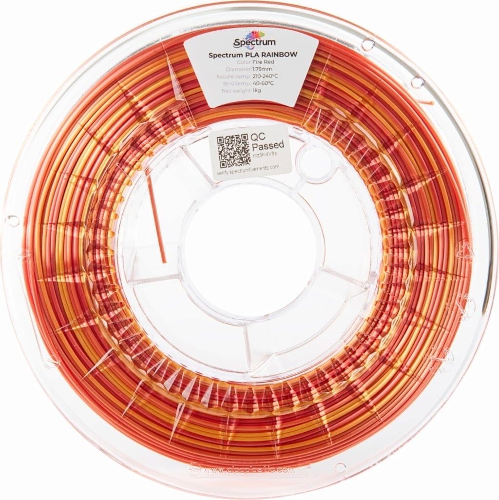Spectrum – PLA Silk Rainbow Fire Red – 1,75 mm – 1 kg