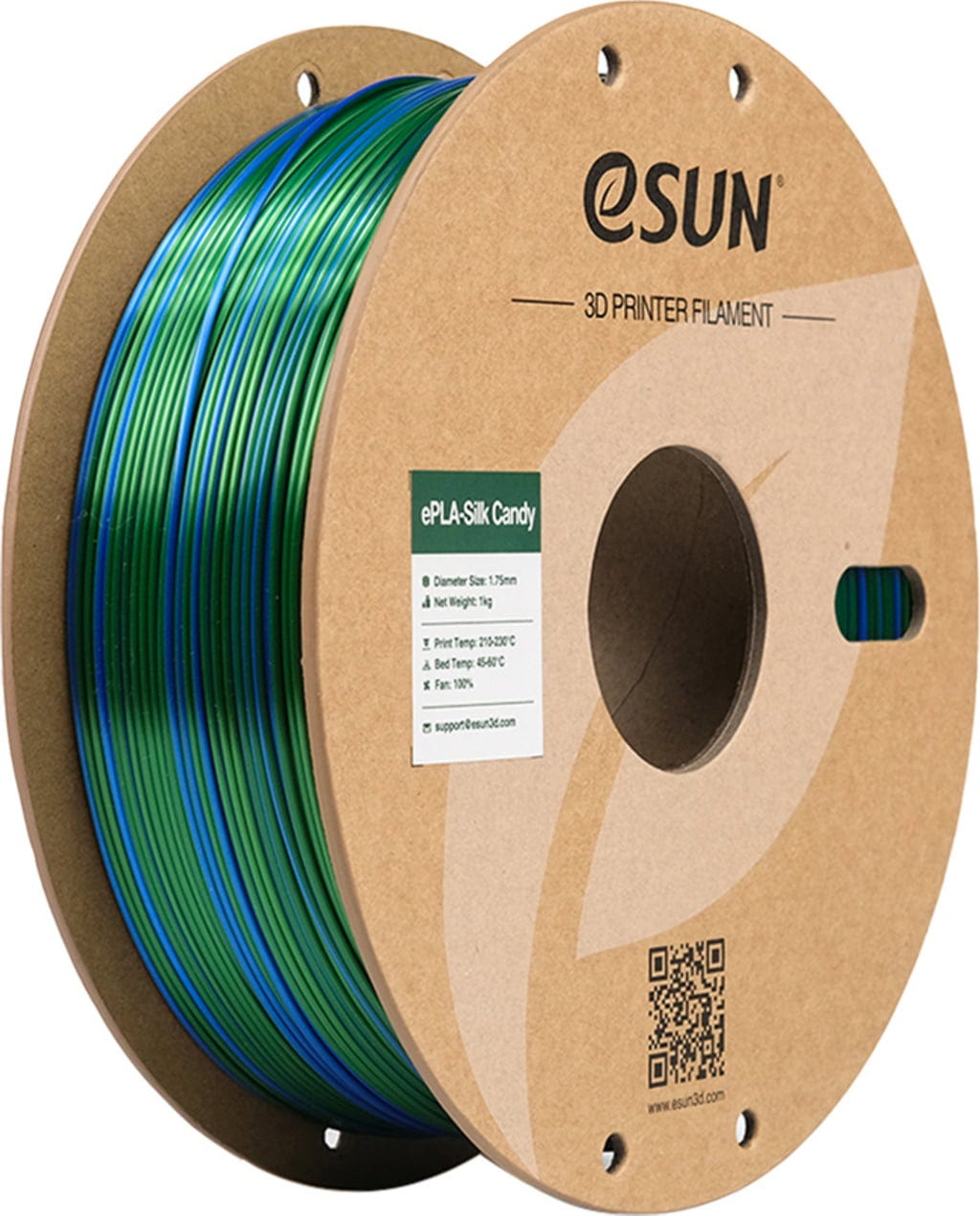eSUN – ePLA-Silk Candy Blue Green – 1,75 mm – 1 kg