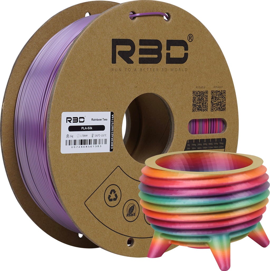 R3D – PLA Silk Rainbow Two – 1,75 mm – 1,0 kg