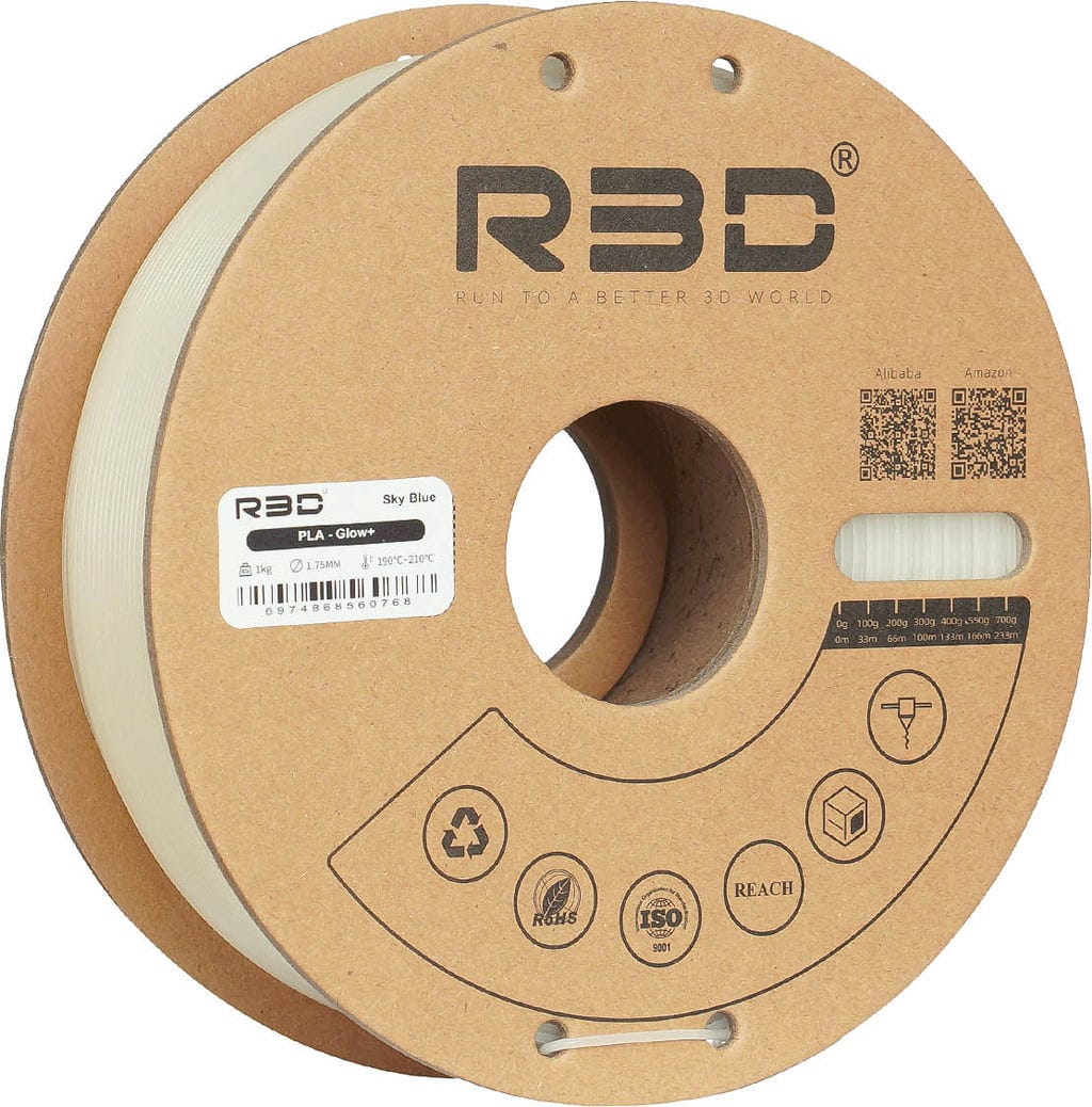 R3D – PLA Ultra-Glow Himmelblau – 1,75 mm – 1.0 kg