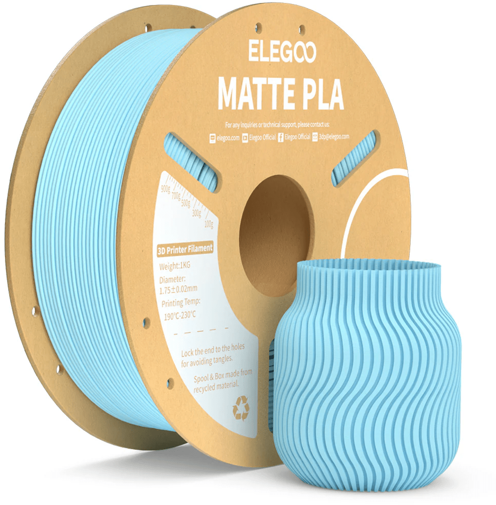 Elegoo – PLA Matte Ice Blue – 1,75 mm – 1,0 kg