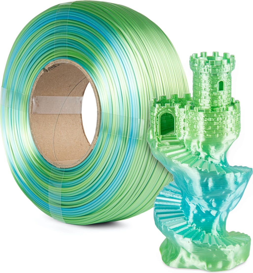 Spectrum – PLA Seidenglanz Regenbogen Ozean Melange Refill – 1,75 mm – 1,0 kg