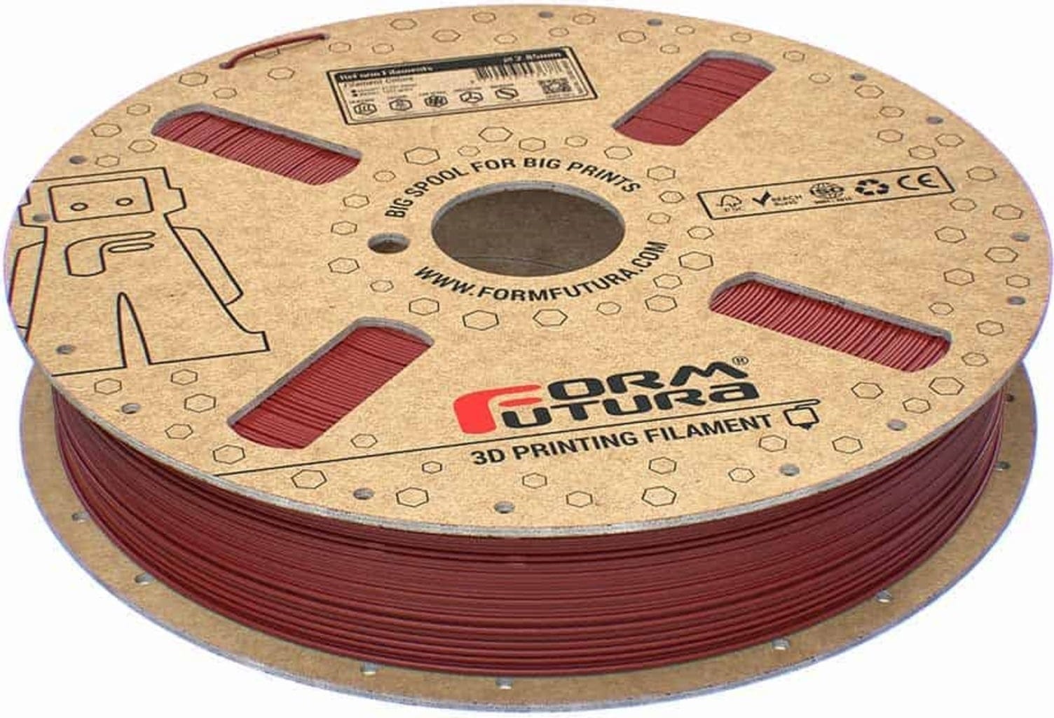 FormFutura – ReForm Recyceltes PLA Sangria Rot – 1,75 mm – 1,0 kg