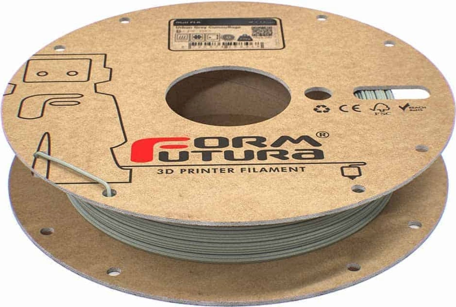 FormFutura – Matt PLA Urban Grey Camouflage – 1,75 mm – 0.25 kg