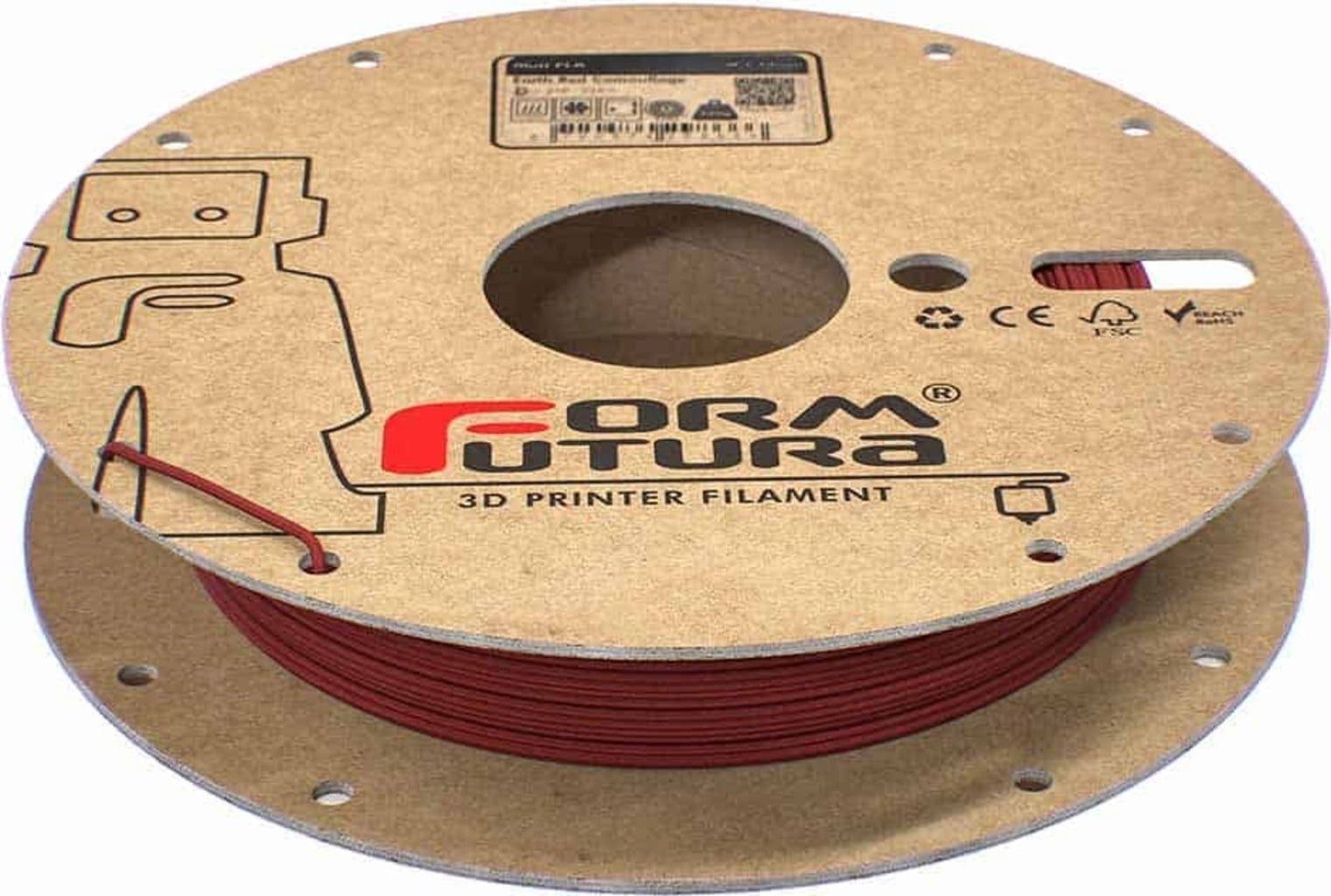 FormFutura – Matt PLA Earth Red Camouflage – 1,75 mm – 0,75 kg
