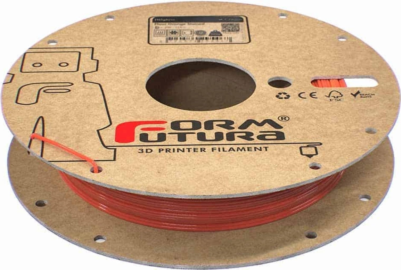 FormFutura – HDglass Fluor Orange Transparent – 1,75 mm – 0.75 kg