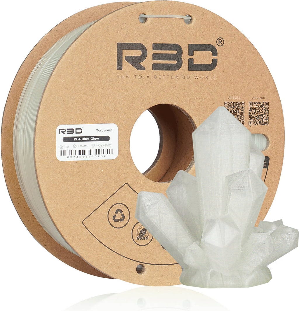 R3D PLA Ultra-Glow Turquoise – 1,75 mm / 1000 g