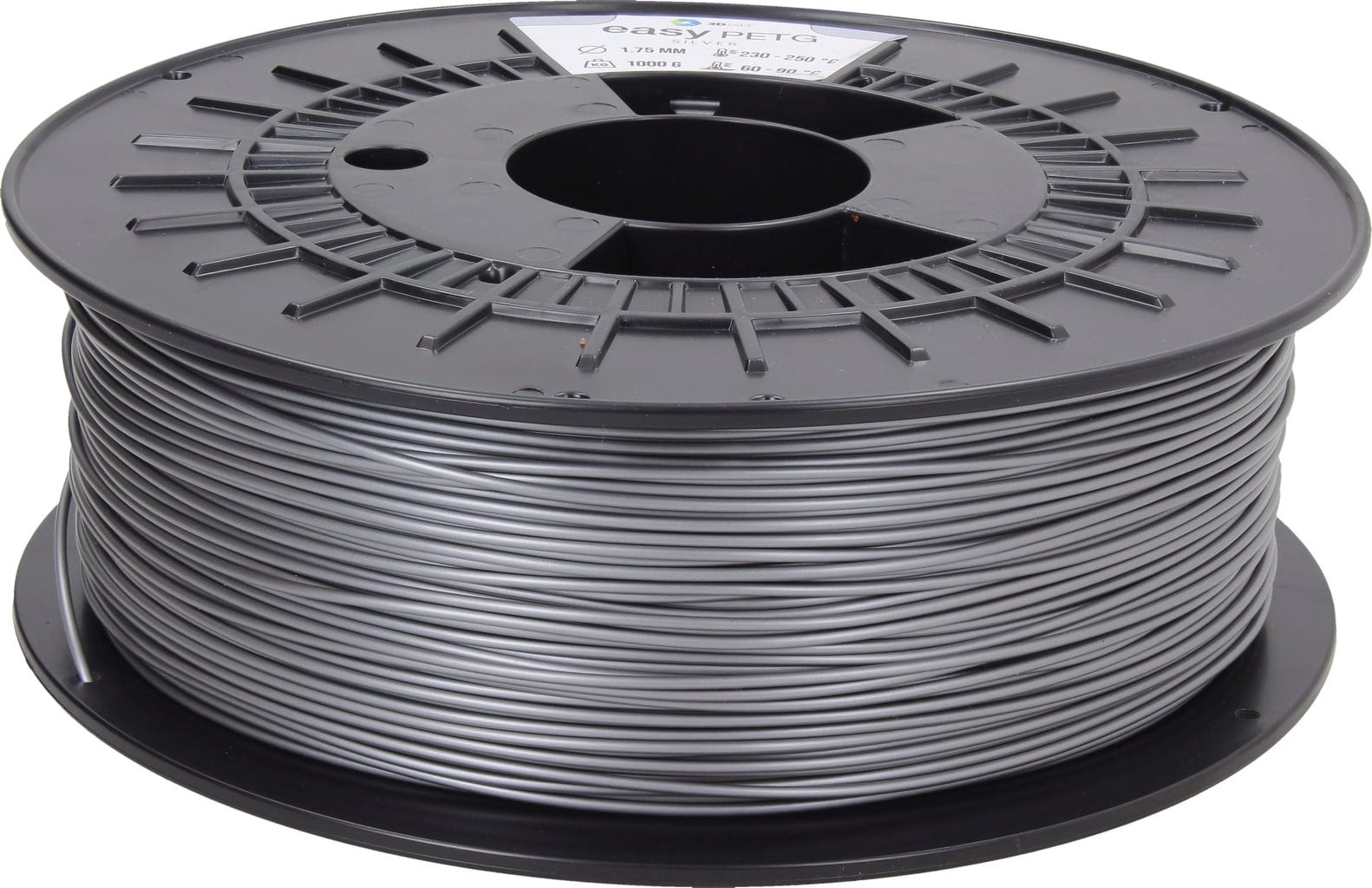 3DJAKE – easyPETG Silber – 1,75 mm – 1,0 kg