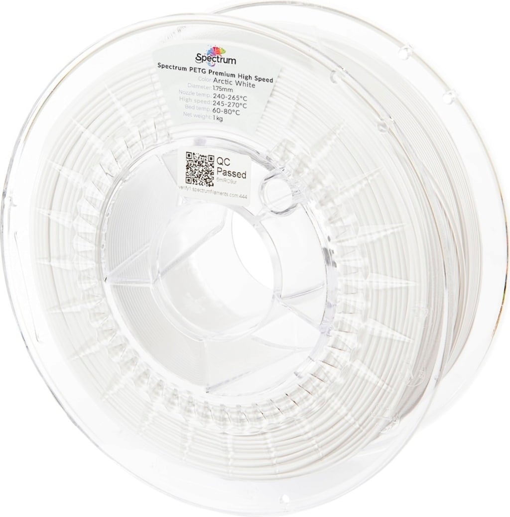 Spectrum PETG Premium High Speed Arctic White – 1,75 mm / 1000 g