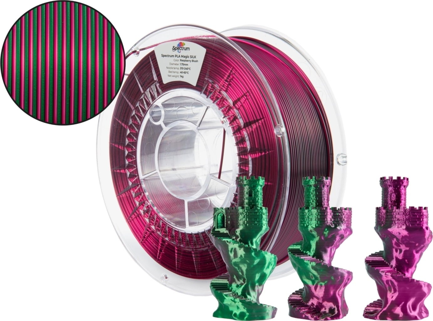 Spectrum – PLA Magic Silk Raspberry Blush – 1,75 mm – 1 kg