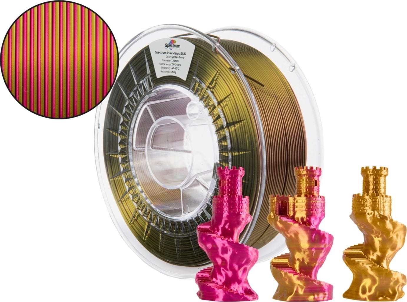 Spectrum – PLA Magic Silk Golden Berry – 1,75 mm – 1 kg