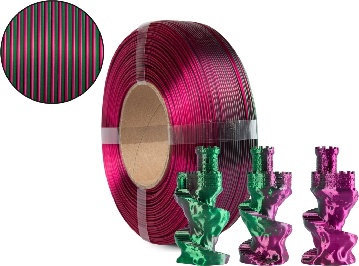 Spectrum – PLA Magic Silk Raspberry Blush ReFill – 1.75 mm – 1 kg