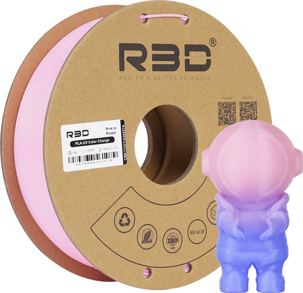 R3D – PLA UV Color Change Pink to Purple – 1,75 mm – 1 kg