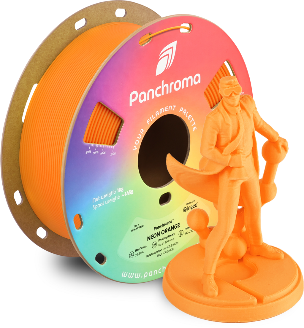 Polymaker – Neon Orange PLA UV-reaktiv – 1,75 mm – 1 kg
