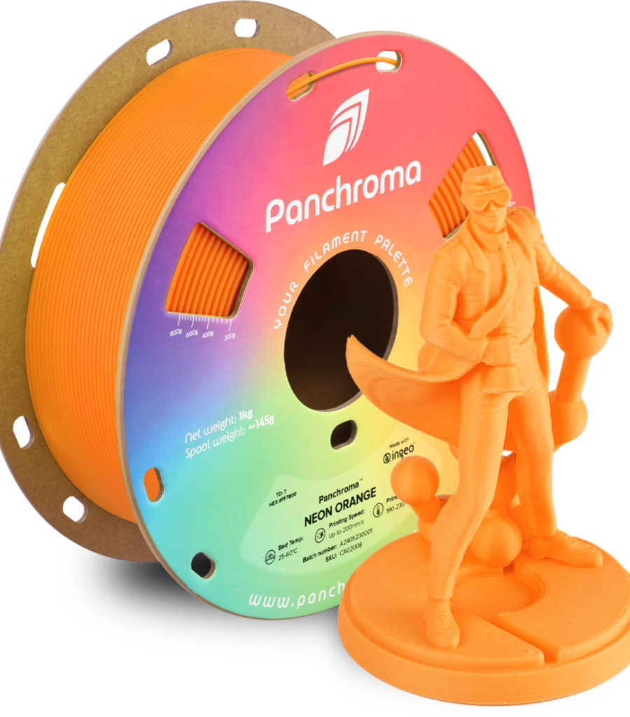 Polymaker – Neon Orange PLA UV-reaktiv – 1,75 mm – 1 kg