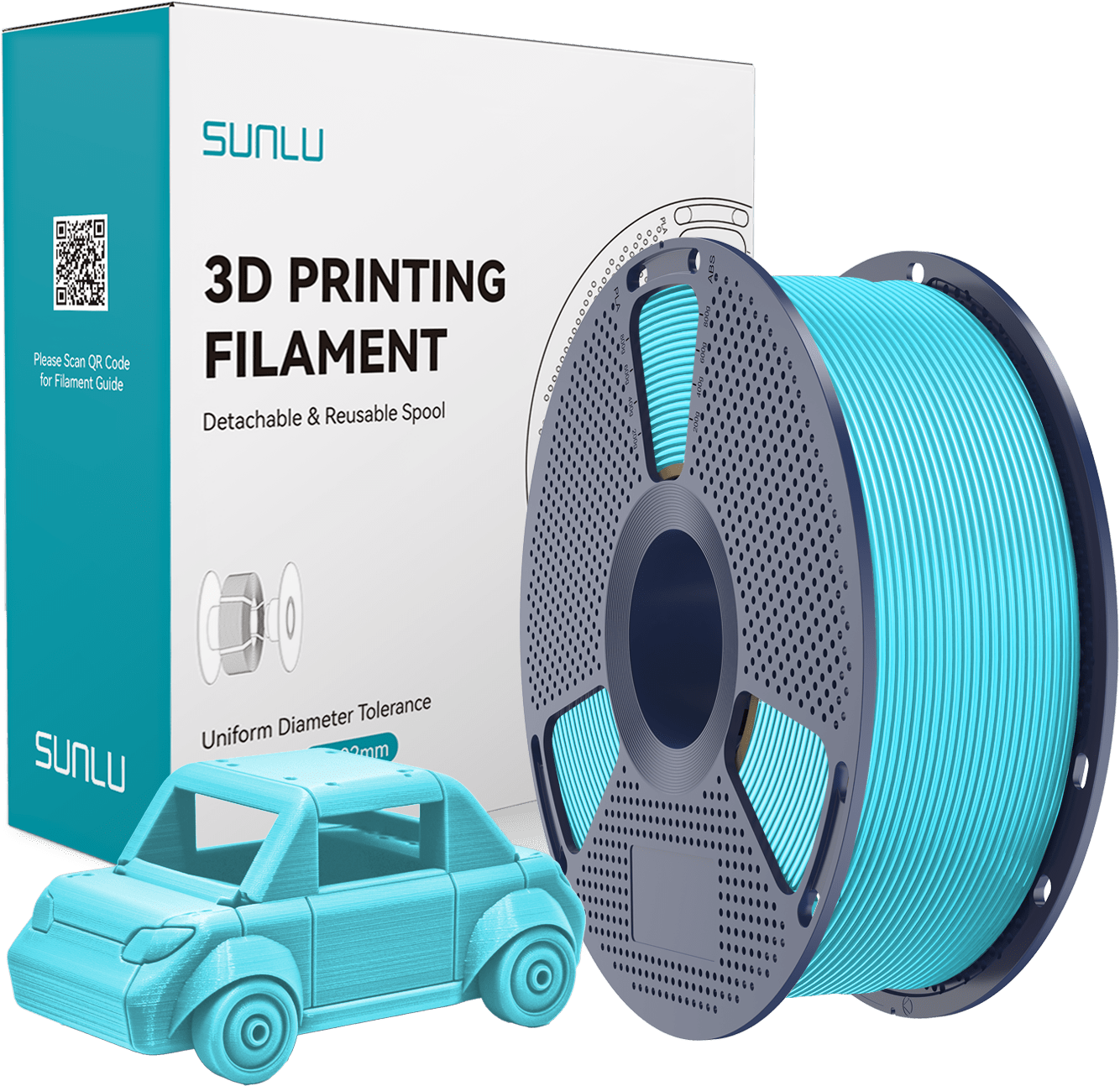 SUNLU – PETG Cyan – 1,75 mm – 1 kg