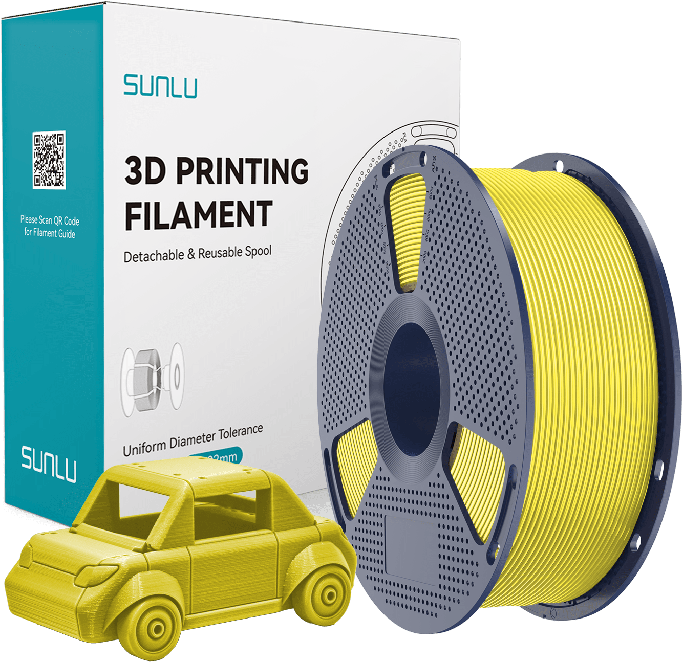 SUNLU – PETG Yellow – 1,75 mm – 1 kg