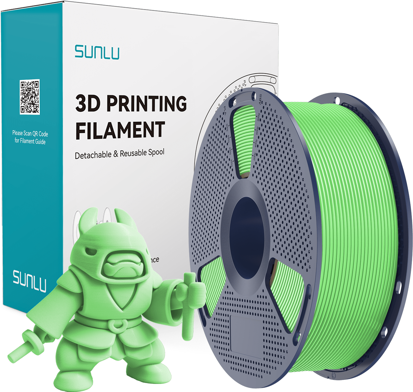 SUNLU – PLA Meta Apple Green – 1,75 mm – 1 kg