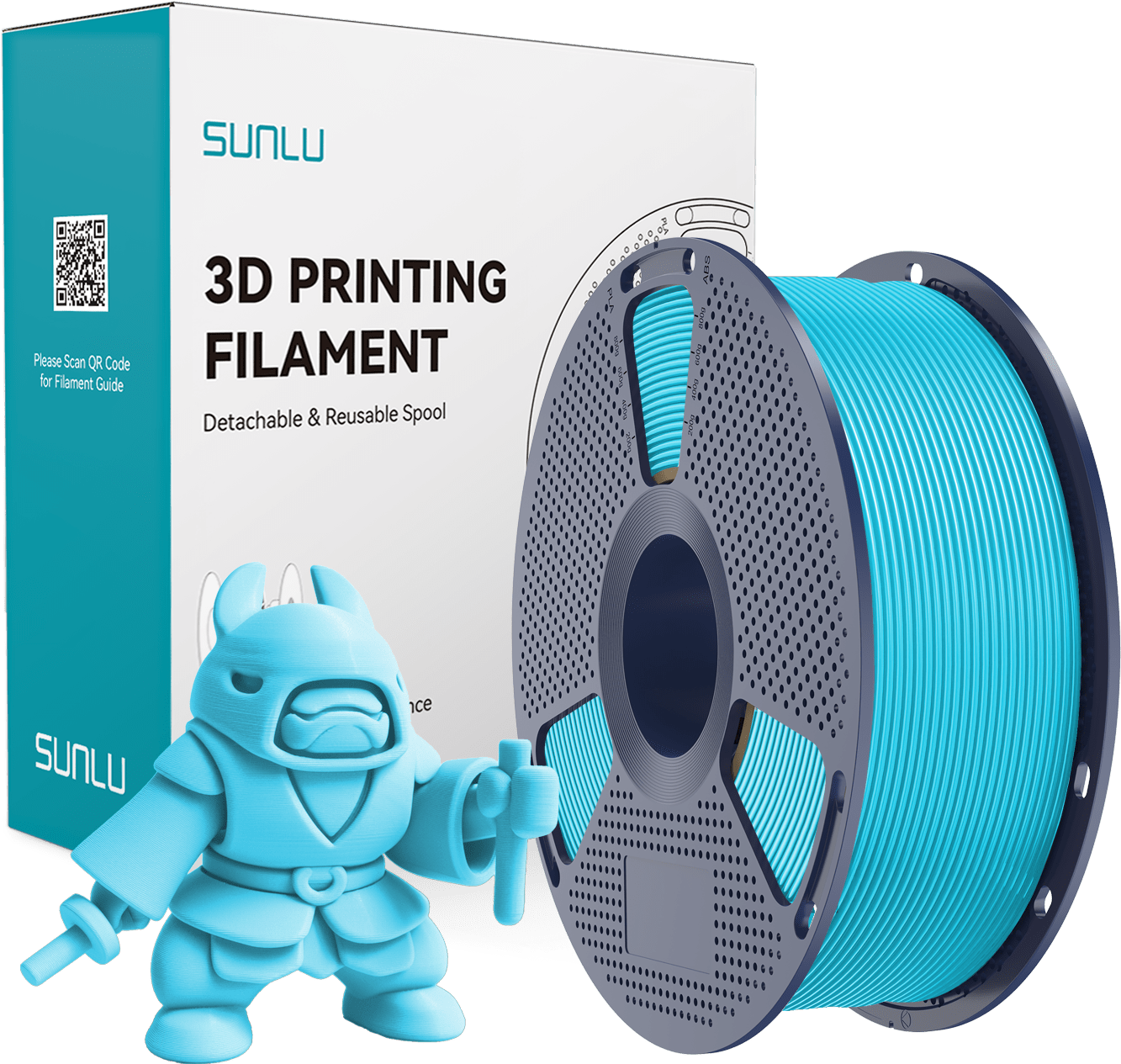 SUNLU – PLA Meta Blue – 1,75 mm – 1 kg