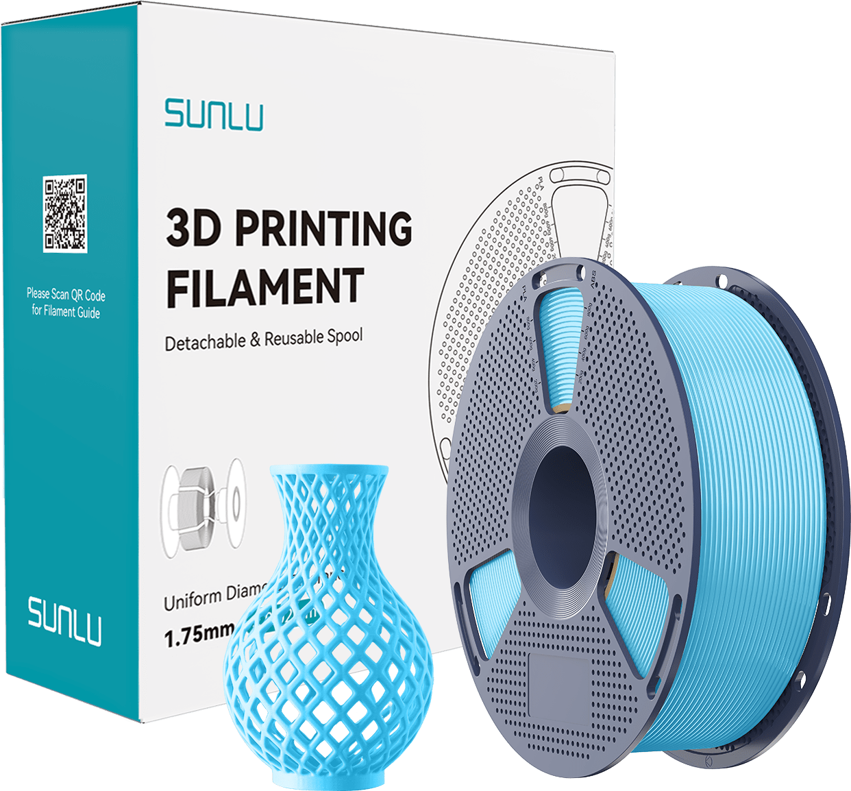 SUNLU – APLA Hellblau – 1,75 mm – 1 kg