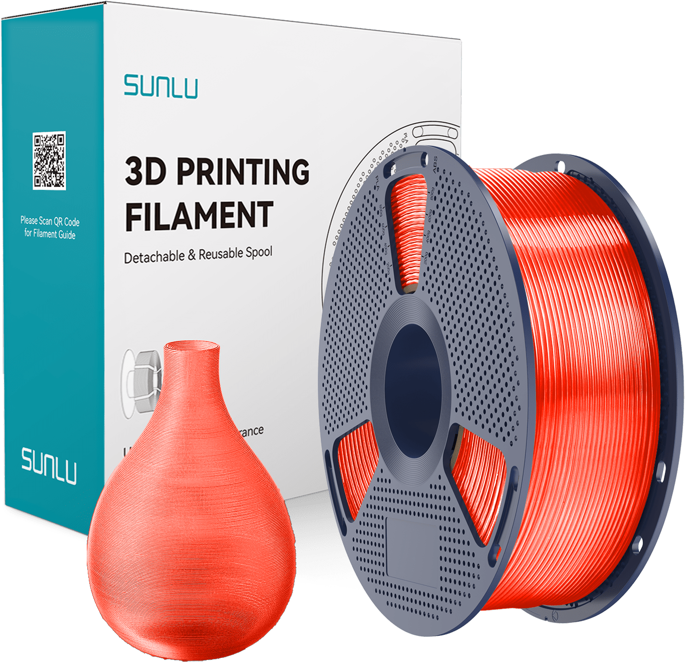 SUNLU – PETG Transparent Red – 1,75 mm – 1 kg