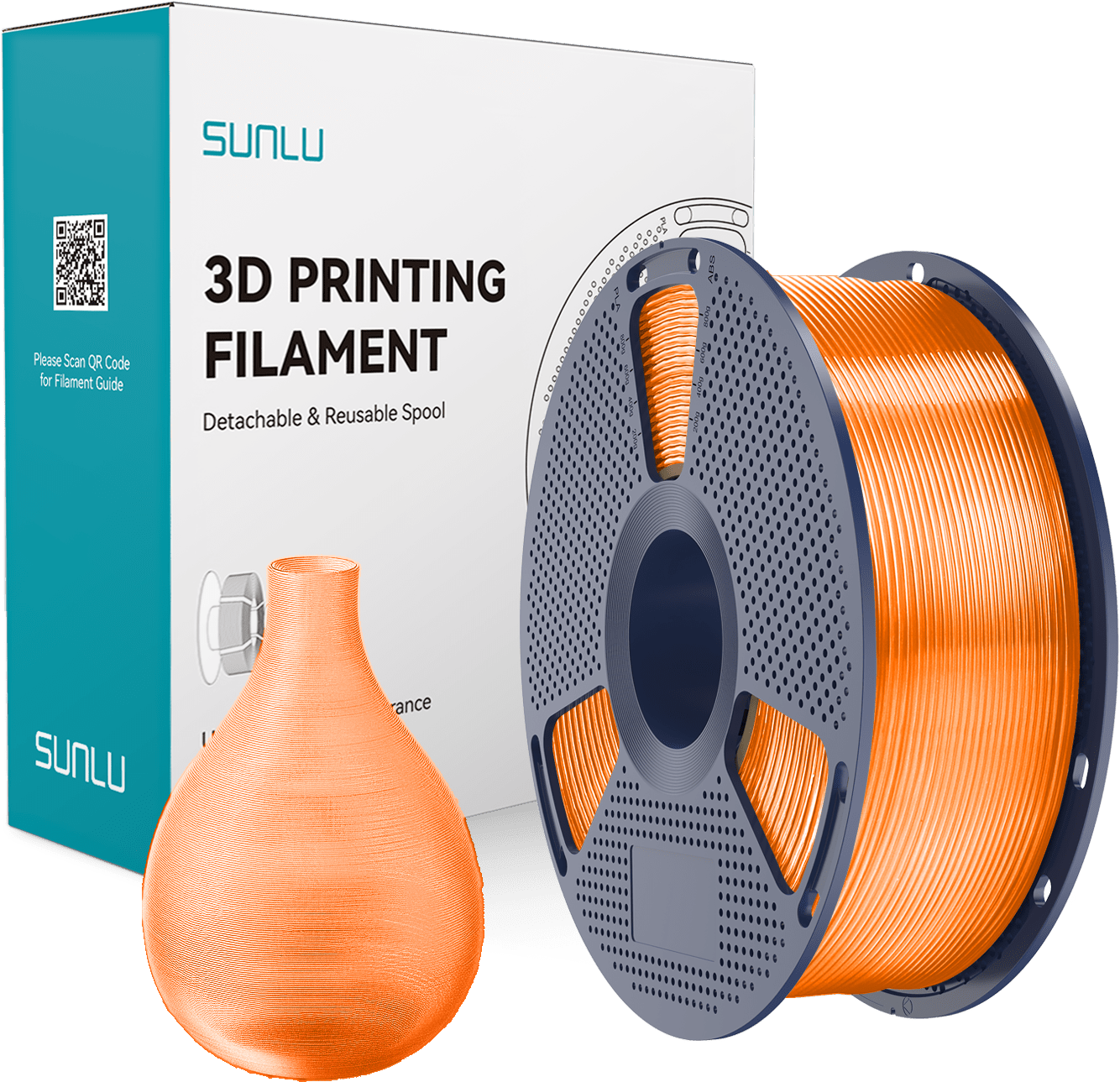 SUNLU – PETG Transparent Orange – 1,75 mm – 1,0 kg