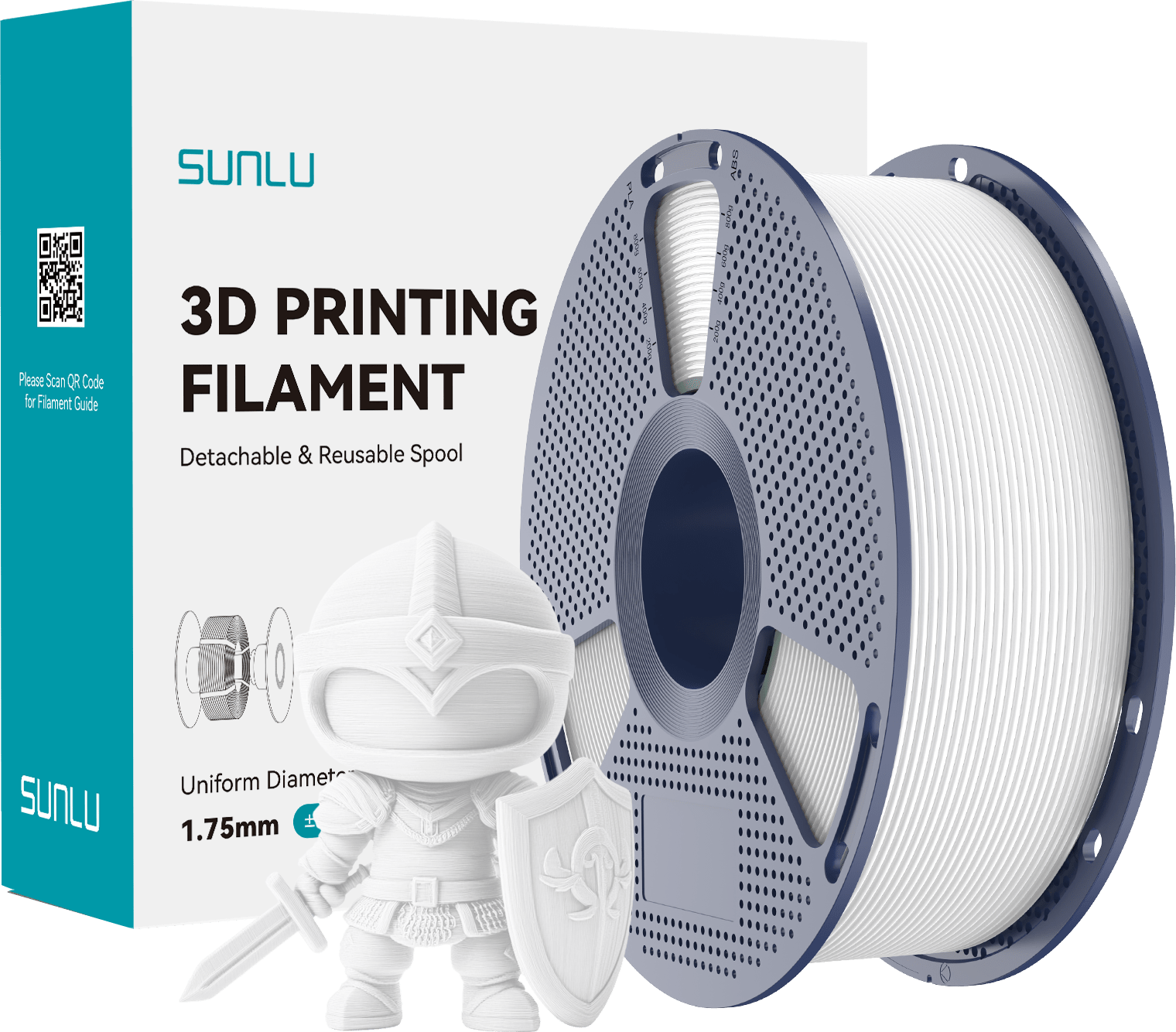 SUNLU PLA+ White – 1,75 mm / 1000 g