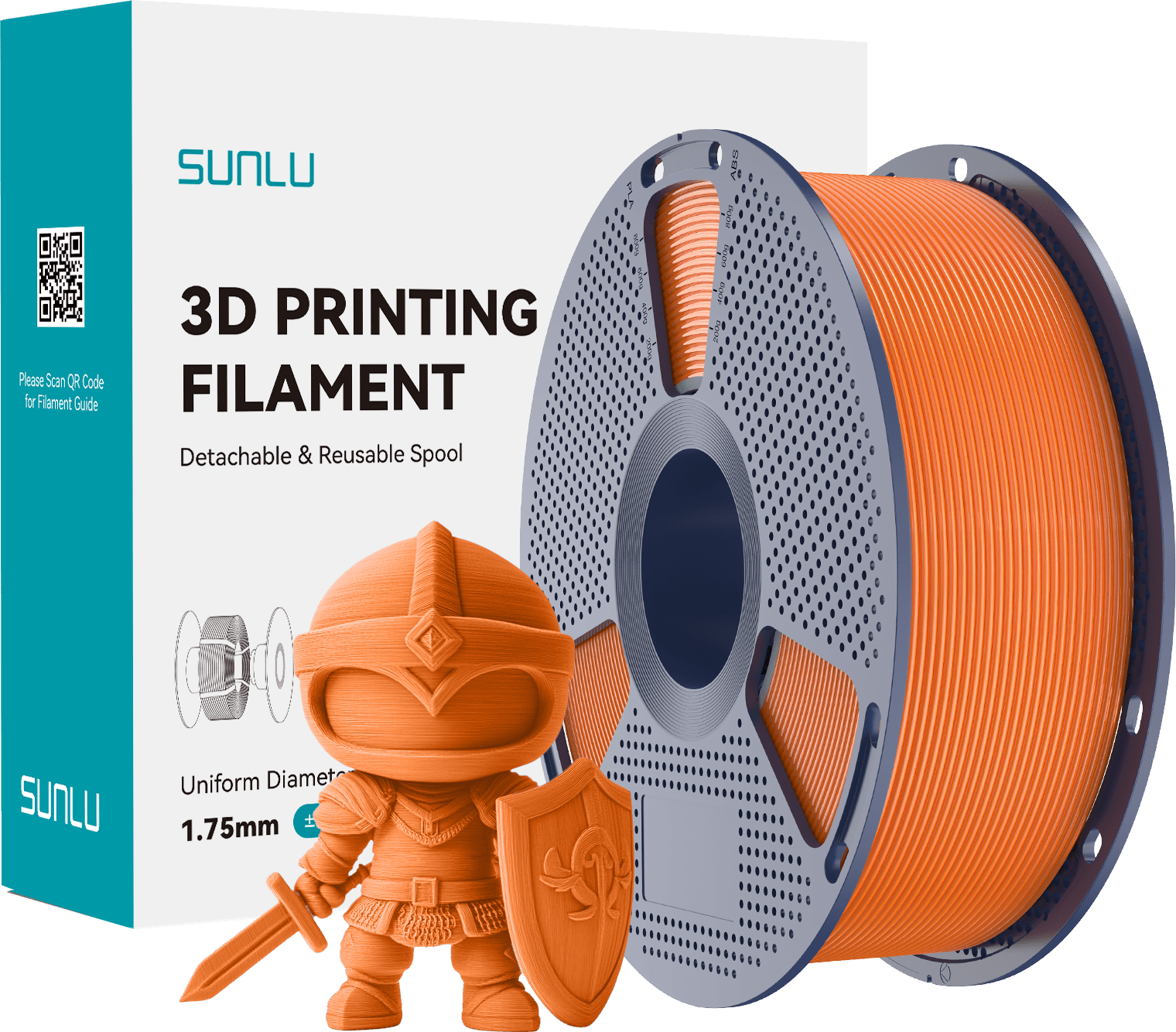 SUNLU – PLA+ Sunny Orange – 1,75 mm – 1 kg